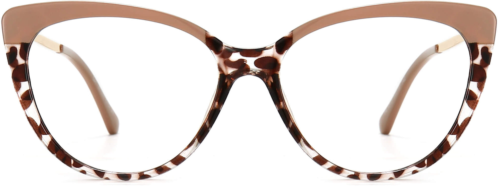 Yara Cateye Tortoise Eyeglasses from ANRRI, front view