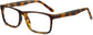 Zachariah Rectangle Tortoise Eyeglasses from ANRRI, angle view