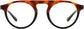 Zahra Round Tortoise Eyeglasses from ANRRI,front view