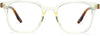 Zaiden Square Clear Eyeglasses from ANRRI, front view