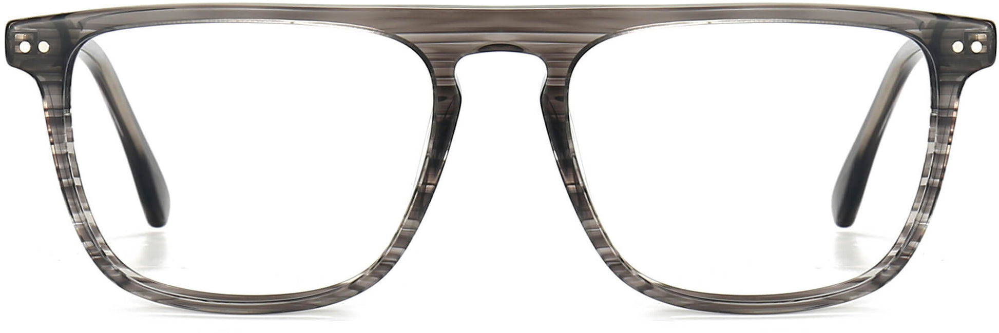 Zain Square Gray Eyeglasses from ANRRI, front view