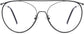 Zaire Round Black Eyeglasses from ANRRI, front view