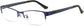 Zander Rectangle Blue Eyeglasses from ANRRI, angle view
