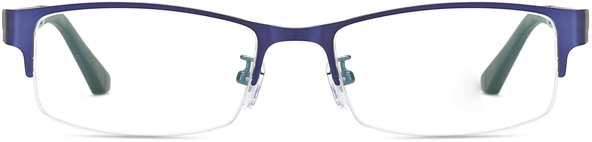 Zander Rectangle Blue Eyeglasses from ANRRI, front view