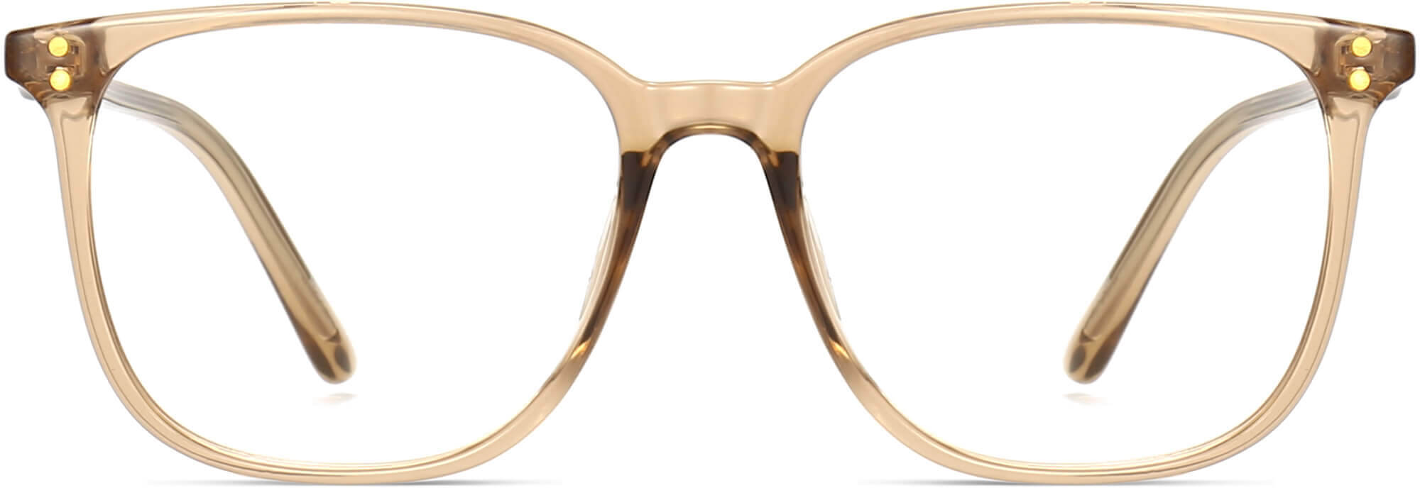 Zara Square Brown Eyeglasses from ANRRI, front view