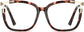 Zariah Square Tortoise Eyeglasses from ANRRI, front view