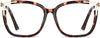 Zariah Square Tortoise Eyeglasses from ANRRI, front view