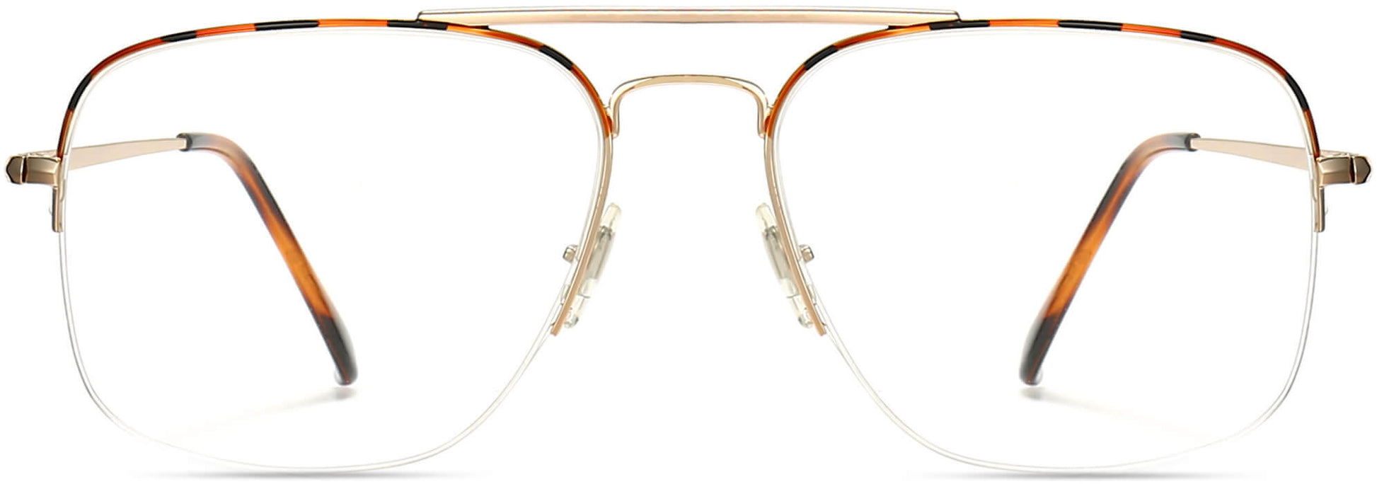 Zayden Square Tortoise Eyeglasses from ANRRI, front view