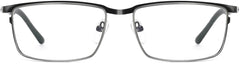 Zeda Rectangle Metal Black Eyeglasses from ANRRI, front view