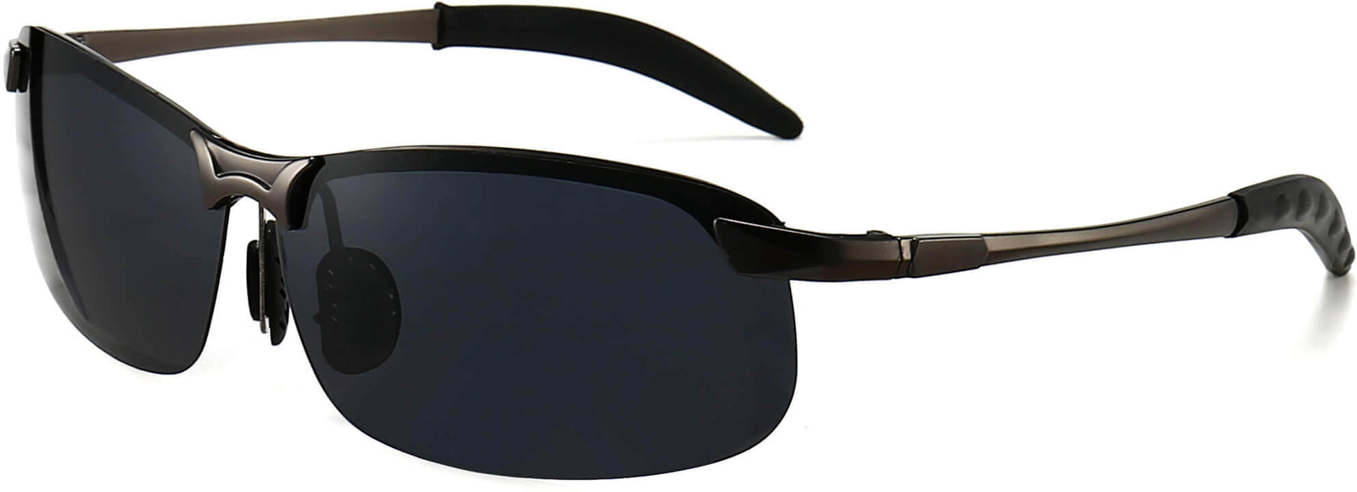 Zoey Black Stainless steel Sunglasses from ANRRI, angle view