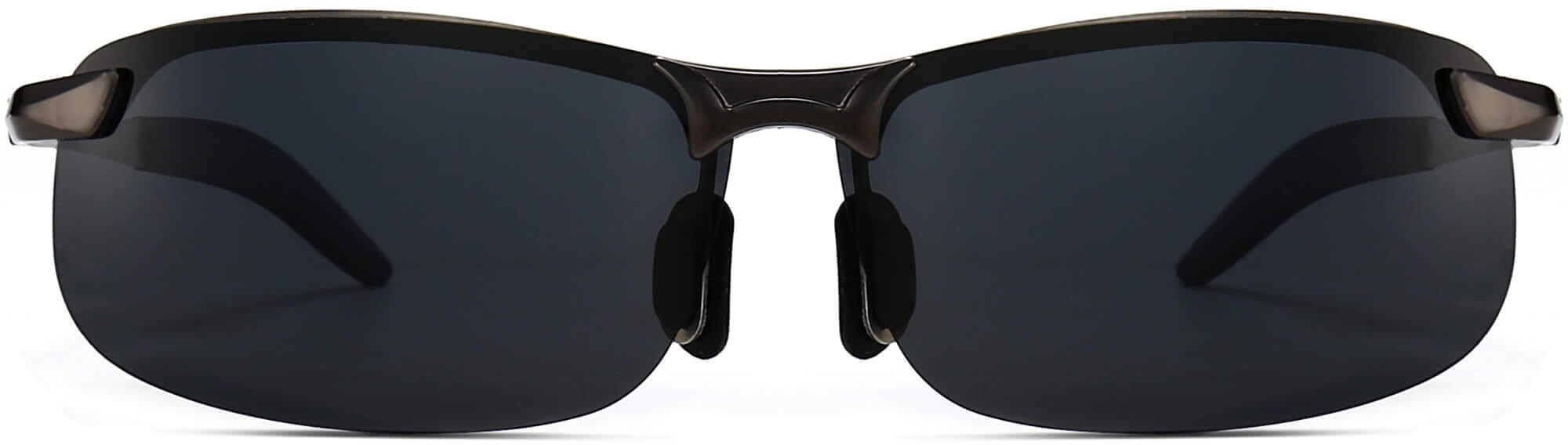 Zoey Black Stainless steel Sunglasses from ANRRI, front view