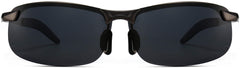 Zoey Black Stainless steel Sunglasses from ANRRI, front view