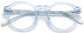 Zora Geometric Blue Eyeglasses from ANRRI, closed view