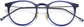 Zuri Round Blue Eyeglasses from ANRRI, closed view