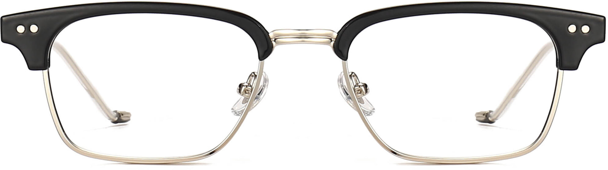 Zyaire Browline Black Eyeglasses from ANRRI, front view
