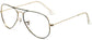 Zymirah Aviator Black Eyeglasses from ANRRI, angle view