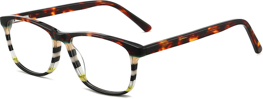 griffin acetate rectangle red tortoise Eyeglasses from ANRRI, angle view
