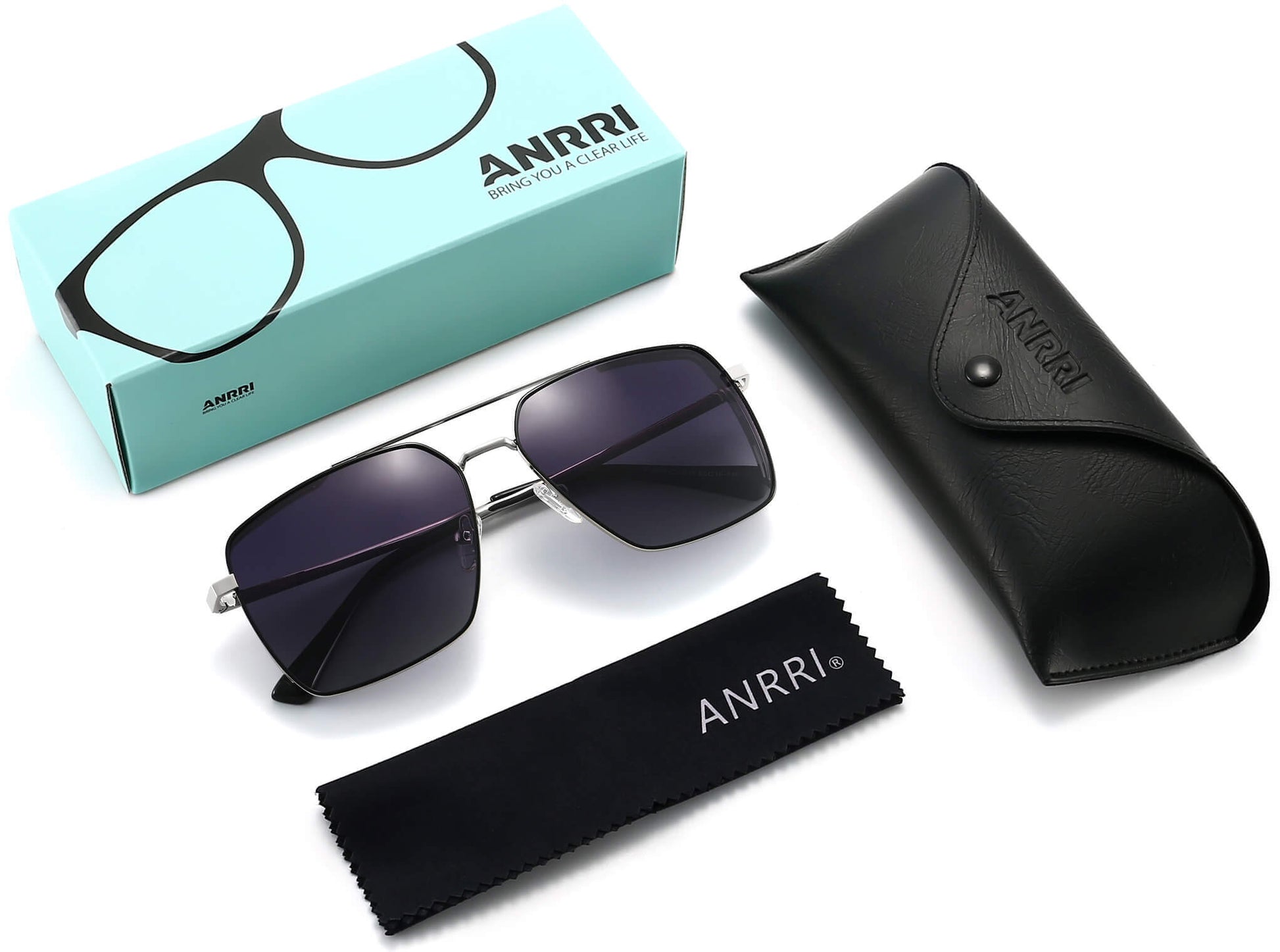 Ace Silver Stainless steel Sunglasses with Accessories from ANRRI