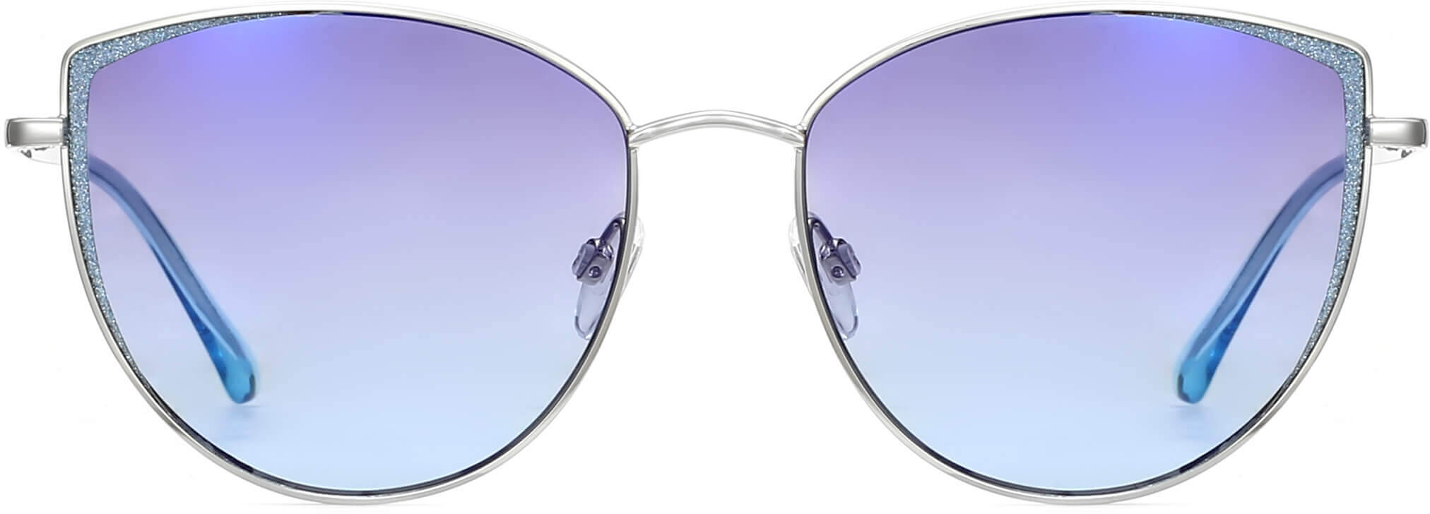 Vera Blue Stainless steel Sunglasses from ANRRI, front view