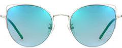 Zosia Green Stainless steel Sunglasses from ANRRI, front view