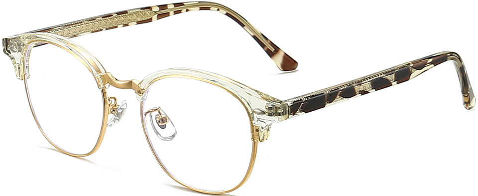 addison clear leopard Eyeglasses from ANRRI, angle view