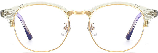 addison clear leopard Eyeglasses from ANRRI, front view