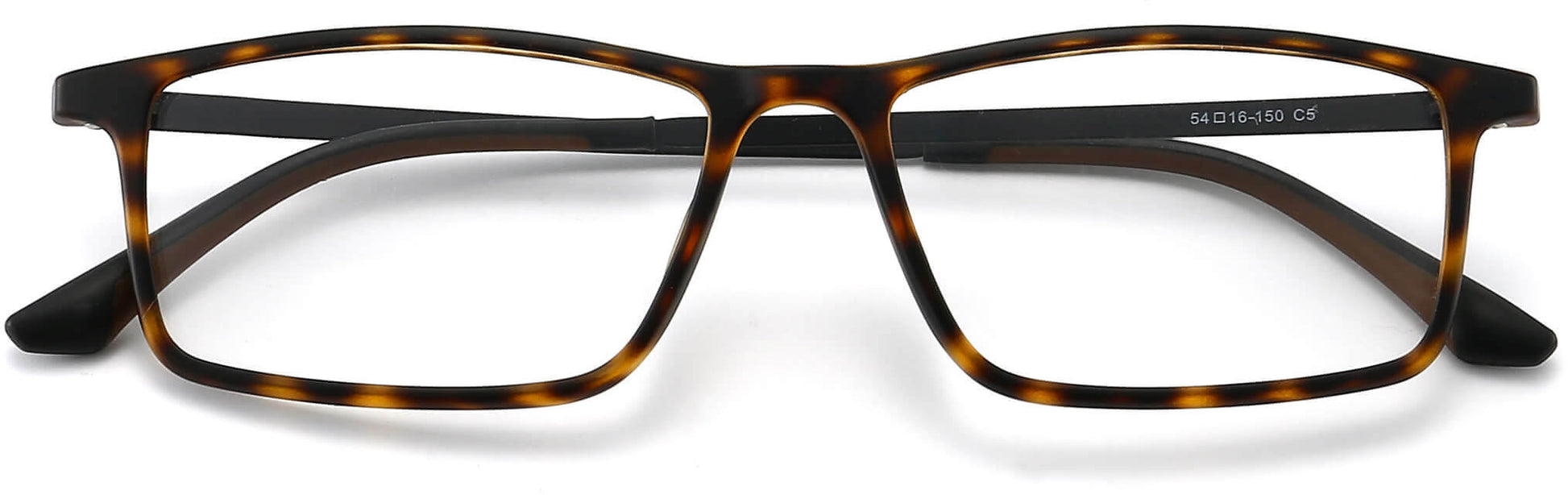 hago rectangle tortoise Eyeglasses from ANRRI, closed view