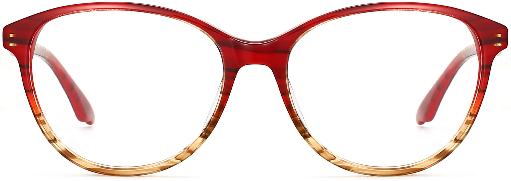 volcanis red Eyeglasses from ANRRI, front view