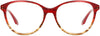 volcanis red Eyeglasses from ANRRI, front view