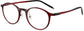 maron round red Eyeglasses from ANRRI, angle view