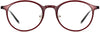 maron round red Eyeglasses from ANRRI, front view
