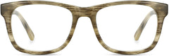 ojando square brown green Eyeglasses from ANRRI, front view